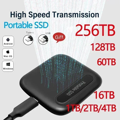 Disco Duro Externo Original Lenovo para Laptop, PC, SSD de Escritorio, 256TB